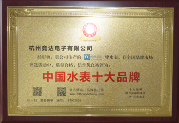 “2016年度中國水表十大品牌總評(píng)榜”榮耀揭曉！